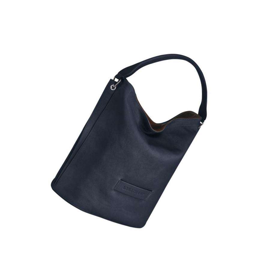 Bolsa De Hombro Longchamp 3D Mujer Azules | ES-ZFBE645