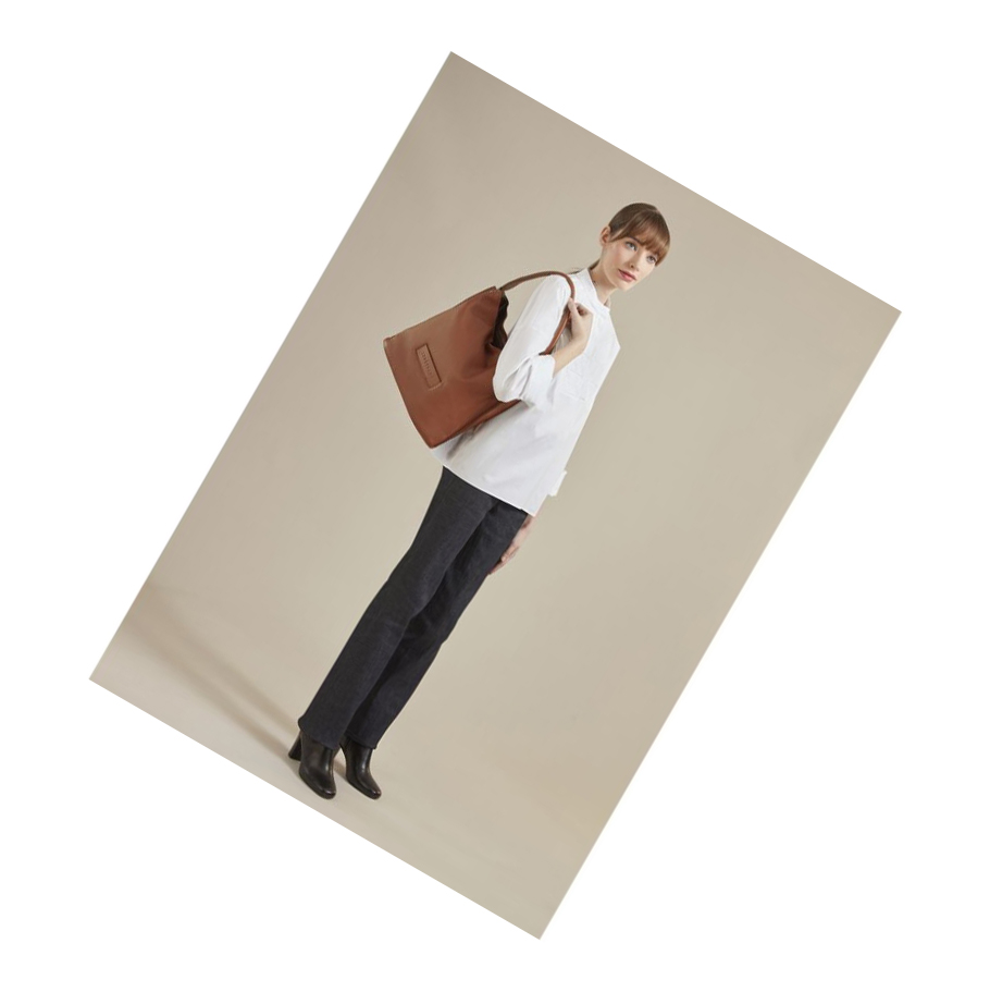 Bolsa De Hombro Longchamp 3D Mujer Marrones | ES-DSLZ631