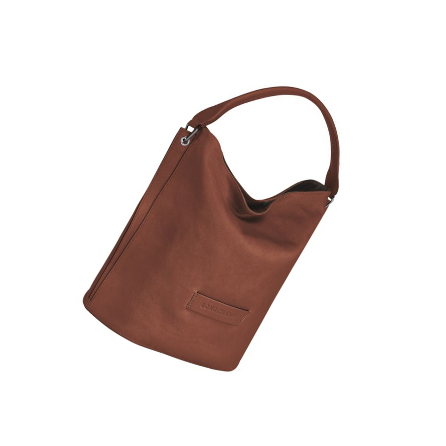 Bolsa De Hombro Longchamp 3D Mujer Marrones | ES-DSLZ631