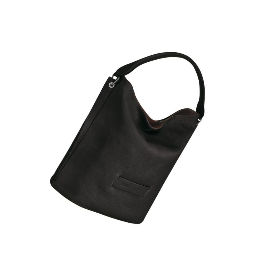 Bolsa De Hombro Longchamp 3D Mujer Negras | ES-BLXI582