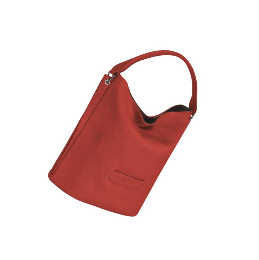 Bolsa De Hombro Longchamp 3D Mujer Rojas | ES-BNGQ721