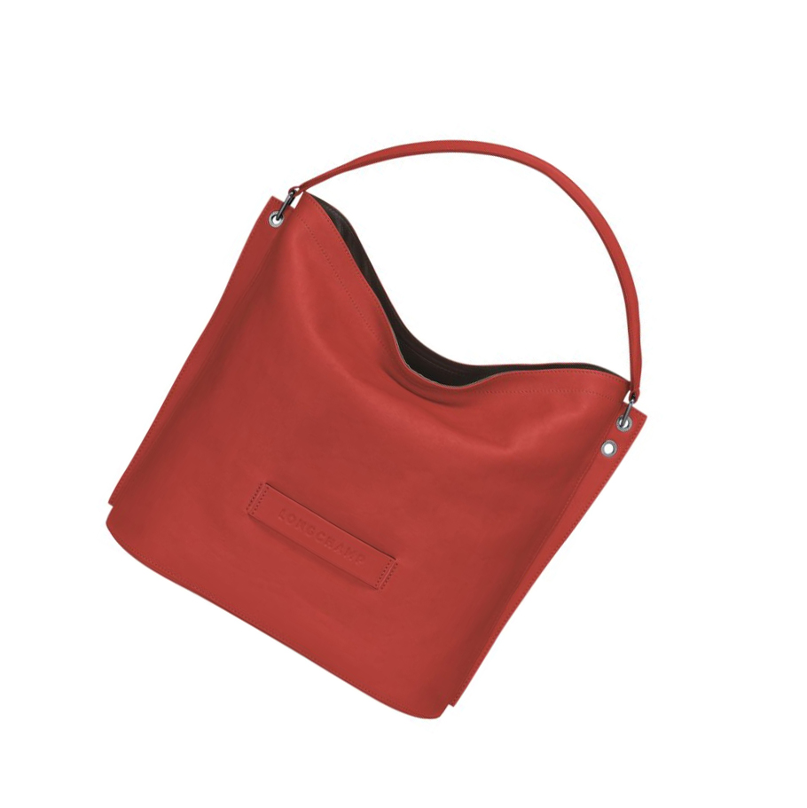 Bolsa De Hombro Longchamp 3D Mujer Rojas | ES-BNGQ721
