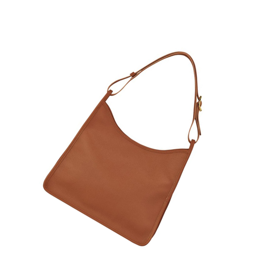 Bolsa De Hombro Longchamp Le Foulonné Mujer Marrones | ES-ANKD425