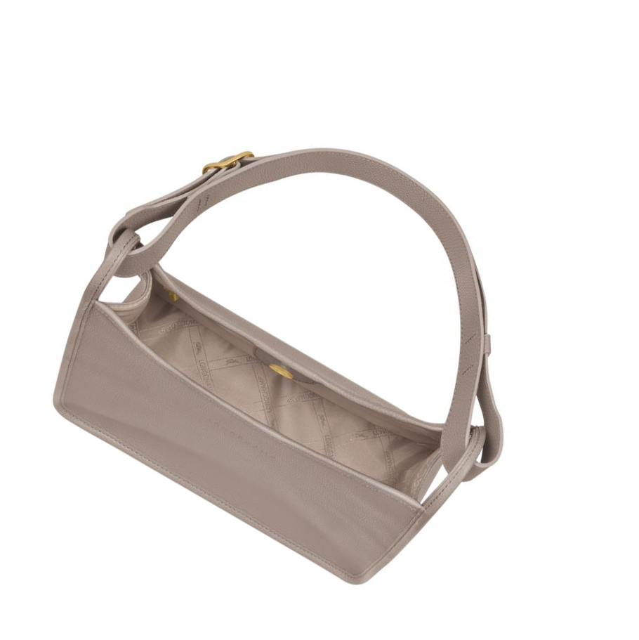 Bolsa De Hombro Longchamp Le Foulonné Mujer Gris | ES-HATO649