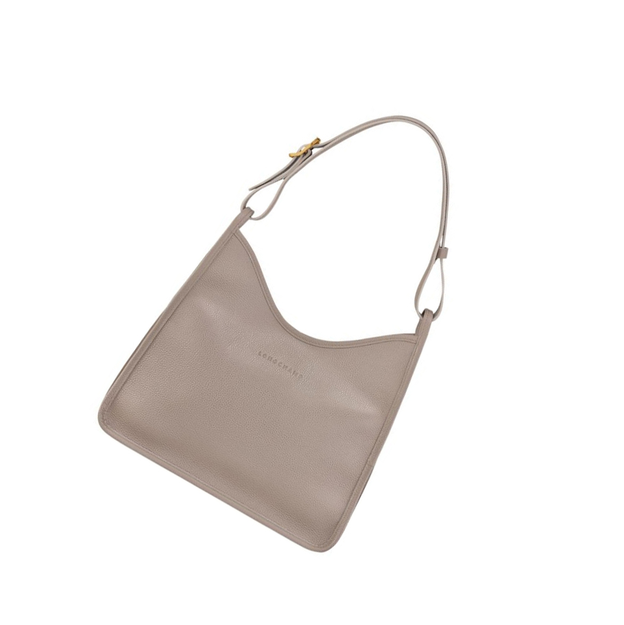 Bolsa De Hombro Longchamp Le Foulonné Mujer Gris | ES-HATO649