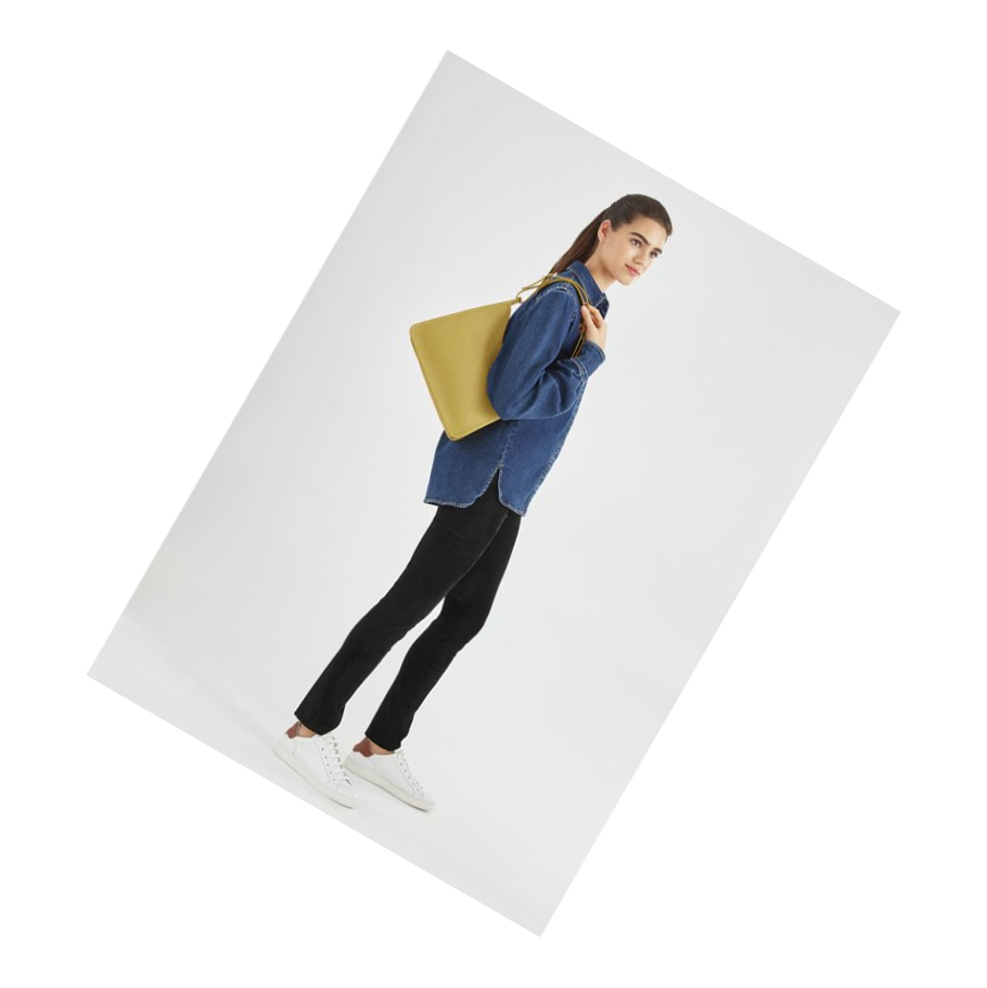 Bolsa De Hombro Longchamp Le Foulonné Mujer Amarillo | ES-HPDX906