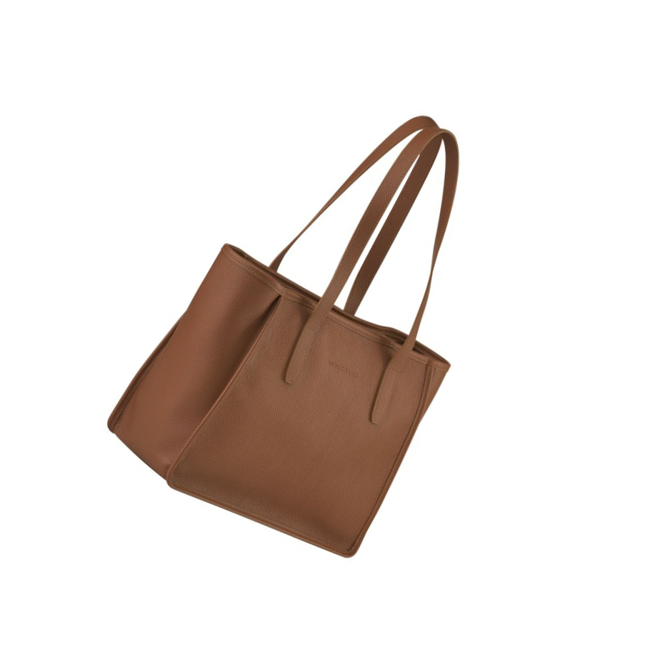 Bolsa De Hombro Longchamp Le Foulonné Mujer Marrones | ES-IMPZ841