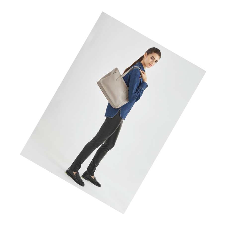 Bolsa De Hombro Longchamp Le Foulonné Mujer Gris | ES-UFTC873