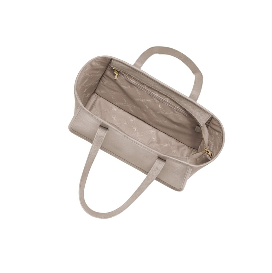 Bolsa De Hombro Longchamp Le Foulonné Mujer Gris | ES-UFTC873