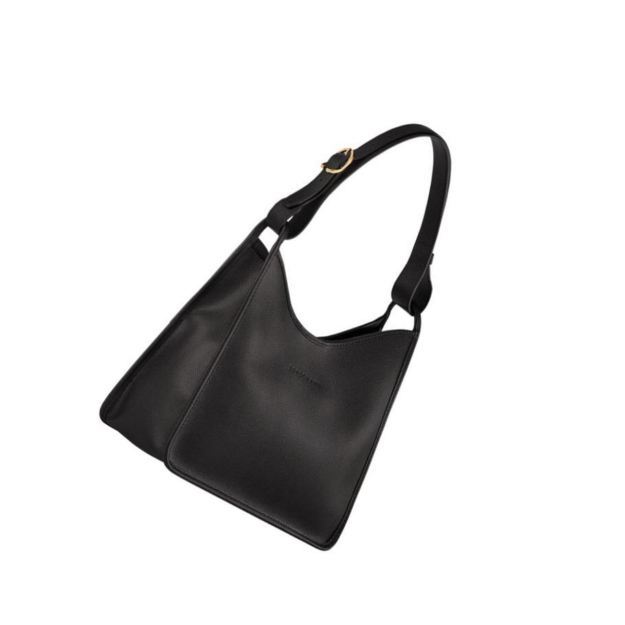 Bolsa De Hombro Longchamp Le Foulonné Mujer Negras | ES-ZPIC438