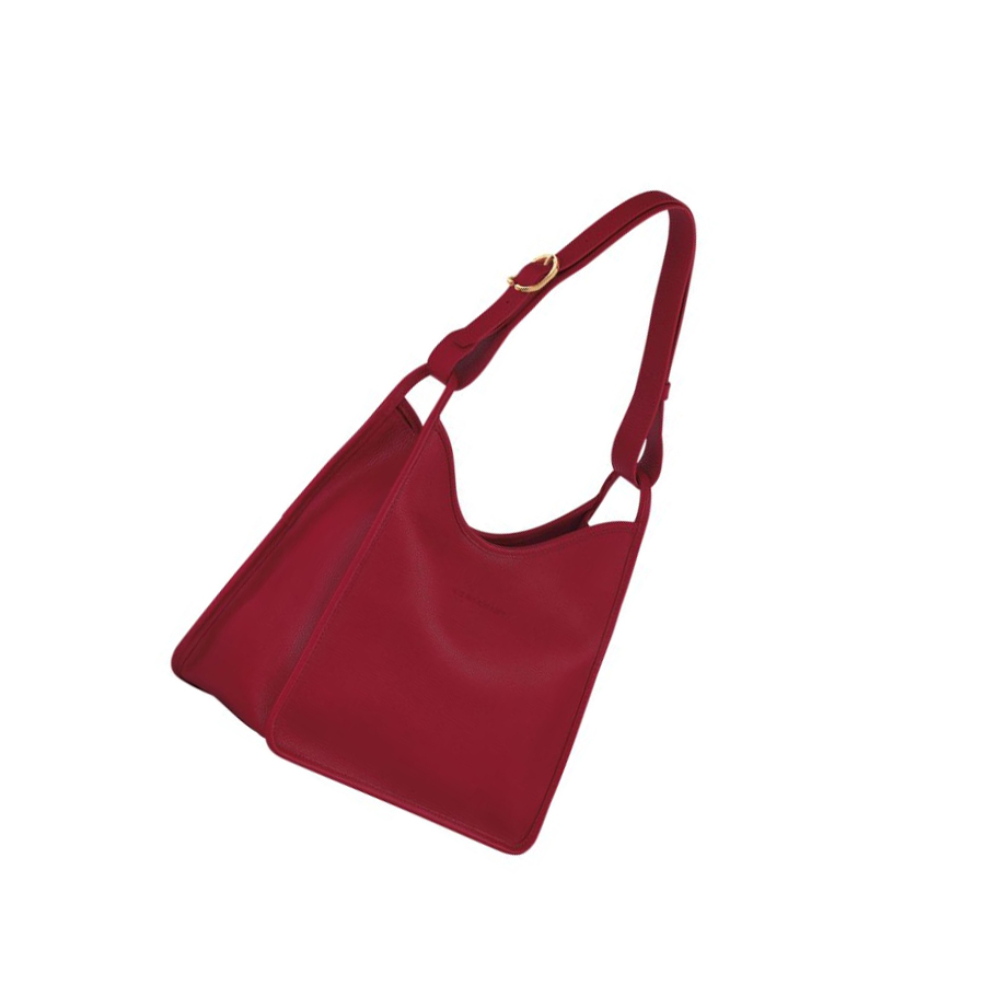 Bolsa De Hombro Longchamp Le Foulonné Mujer Rojas | ES-ZWAN019