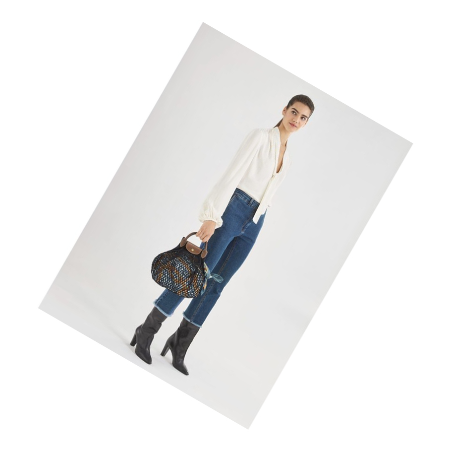 Bolsa De Hombro Longchamp Le Pliage Filet Mujer Negras | ES-AHLD397