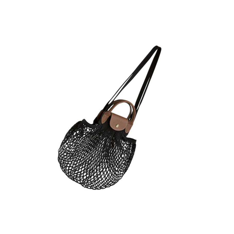 Bolsa De Hombro Longchamp Le Pliage Filet Mujer Negras | ES-AHLD397