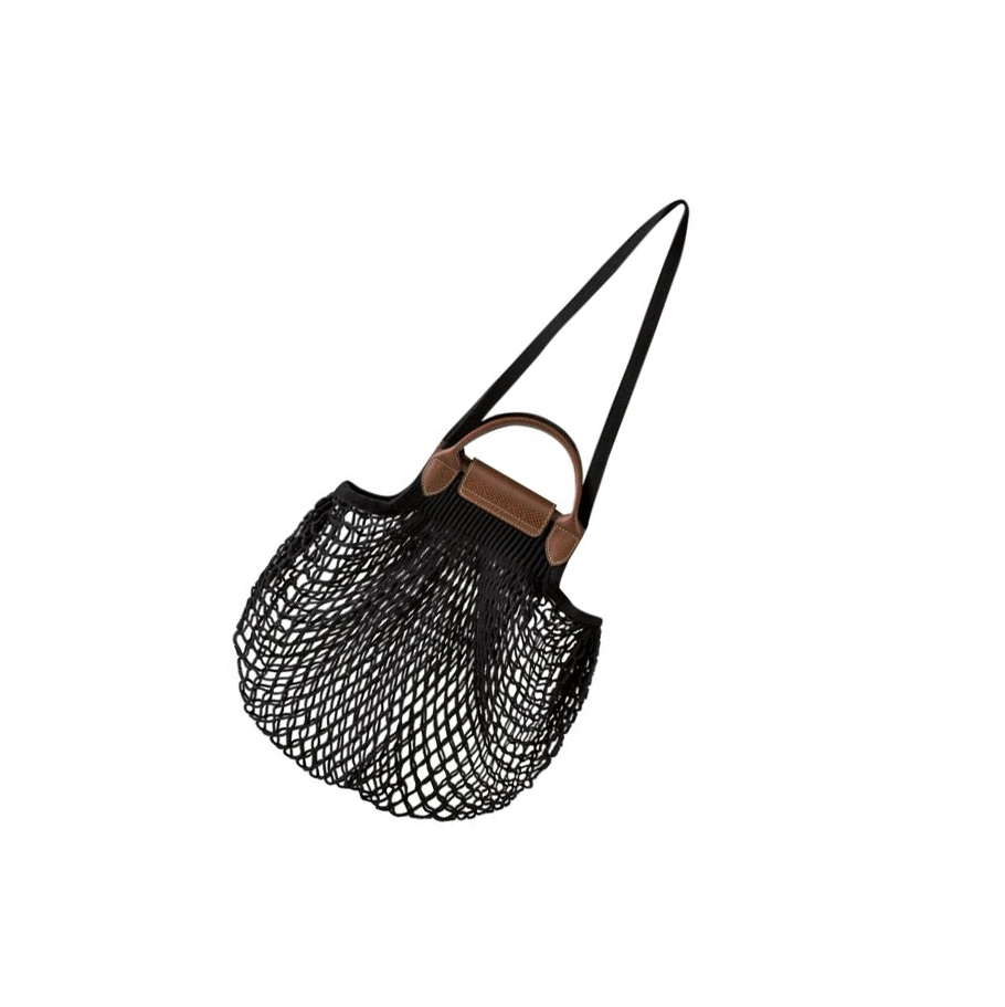 Bolsa De Hombro Longchamp Le Pliage Filet Mujer Negras | ES-AHLD397