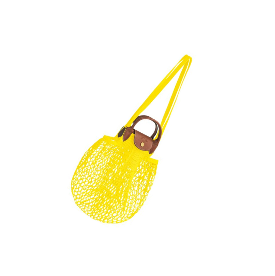 Bolsa De Hombro Longchamp Le Pliage Filet Mujer Amarillo | ES-FMWS837