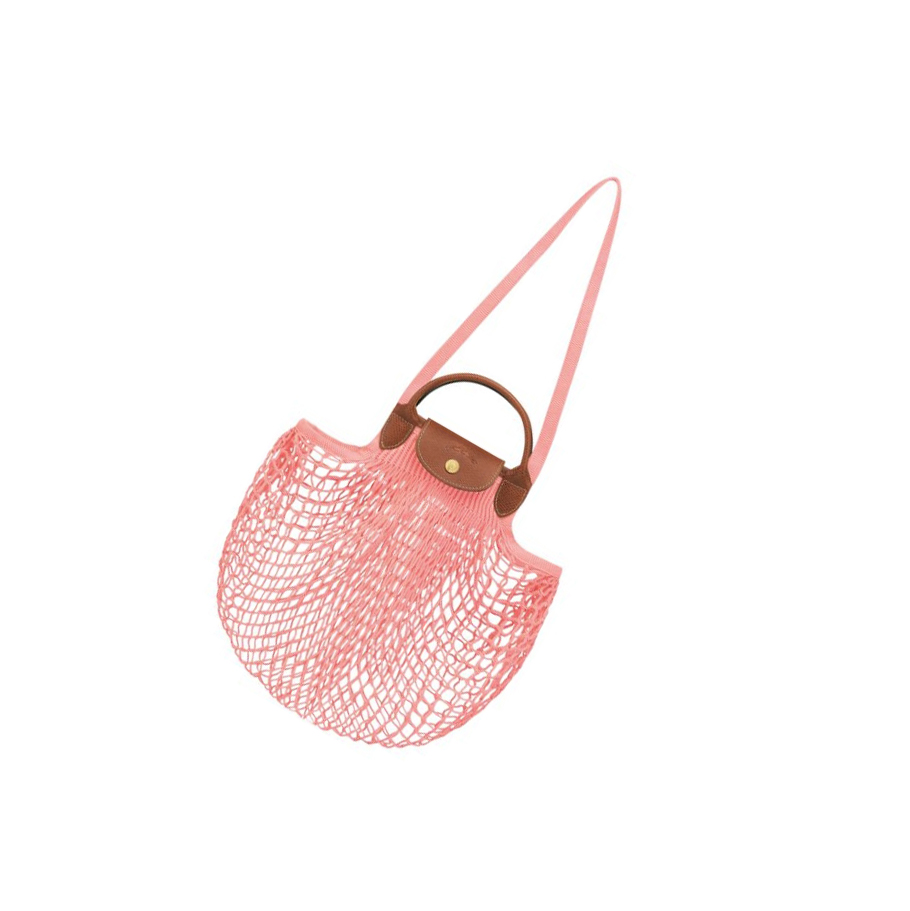 Bolsa De Hombro Longchamp Le Pliage Filet Mujer Rosas | ES-FUSX618