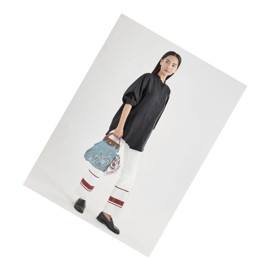 Bolsa De Hombro Longchamp Le Pliage Filet Mujer Azules | ES-QXCP728