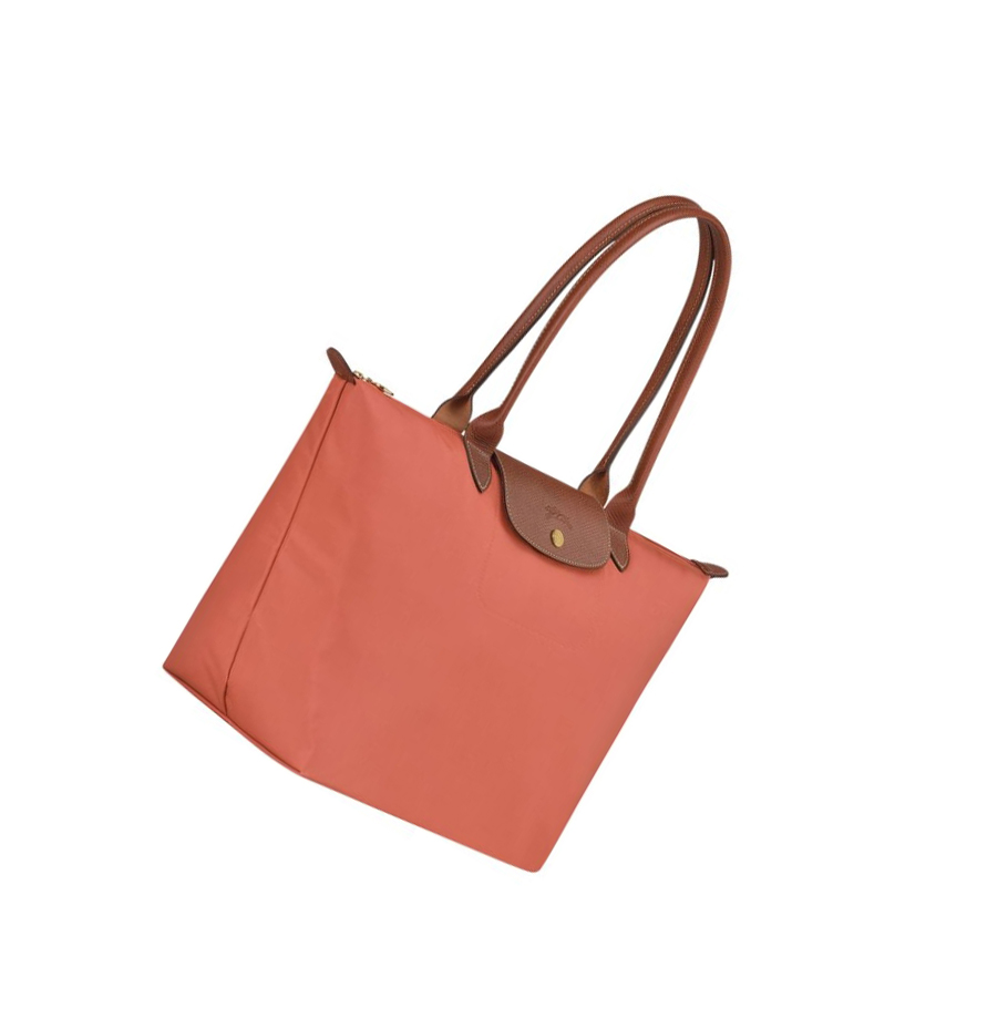 Bolsa De Hombro Longchamp Le Pliage Original L Mujer Rosas | ES-IVJT827