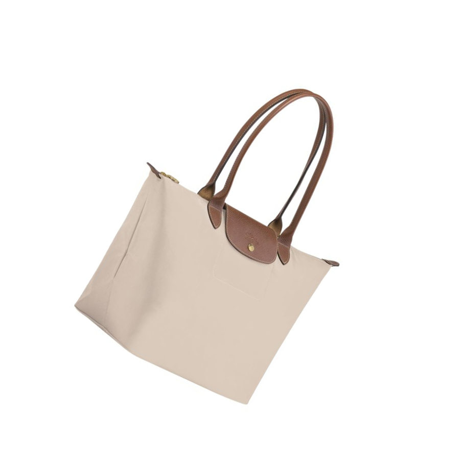 Bolsa De Hombro Longchamp Le Pliage Original L Mujer Beige | ES-MJLV781