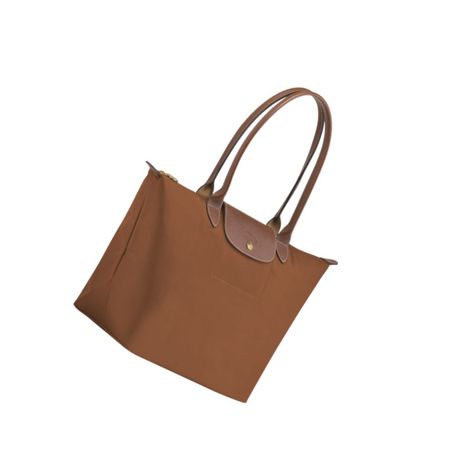 Bolsa De Hombro Longchamp Le Pliage Original L Mujer Marrones | ES-TZJF460