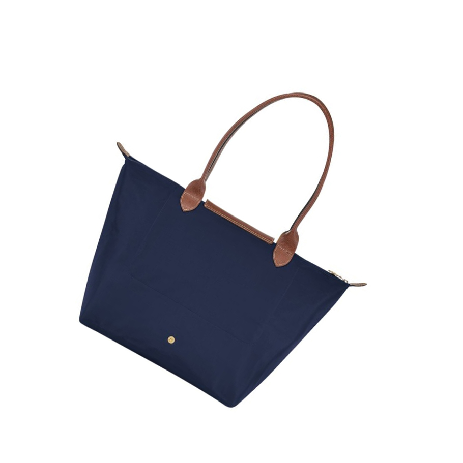 Bolsa De Hombro Longchamp Le Pliage Original L Mujer Azul Marino | ES-UBRI863