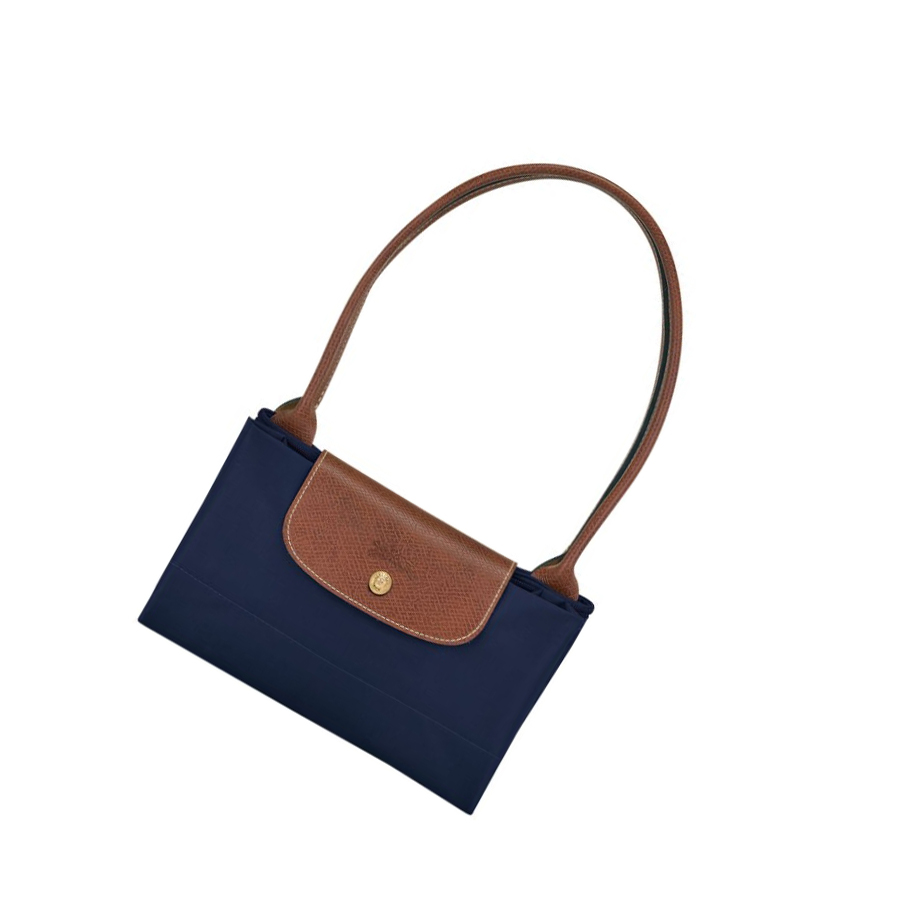 Bolsa De Hombro Longchamp Le Pliage Original L Mujer Azul Marino | ES-UBRI863