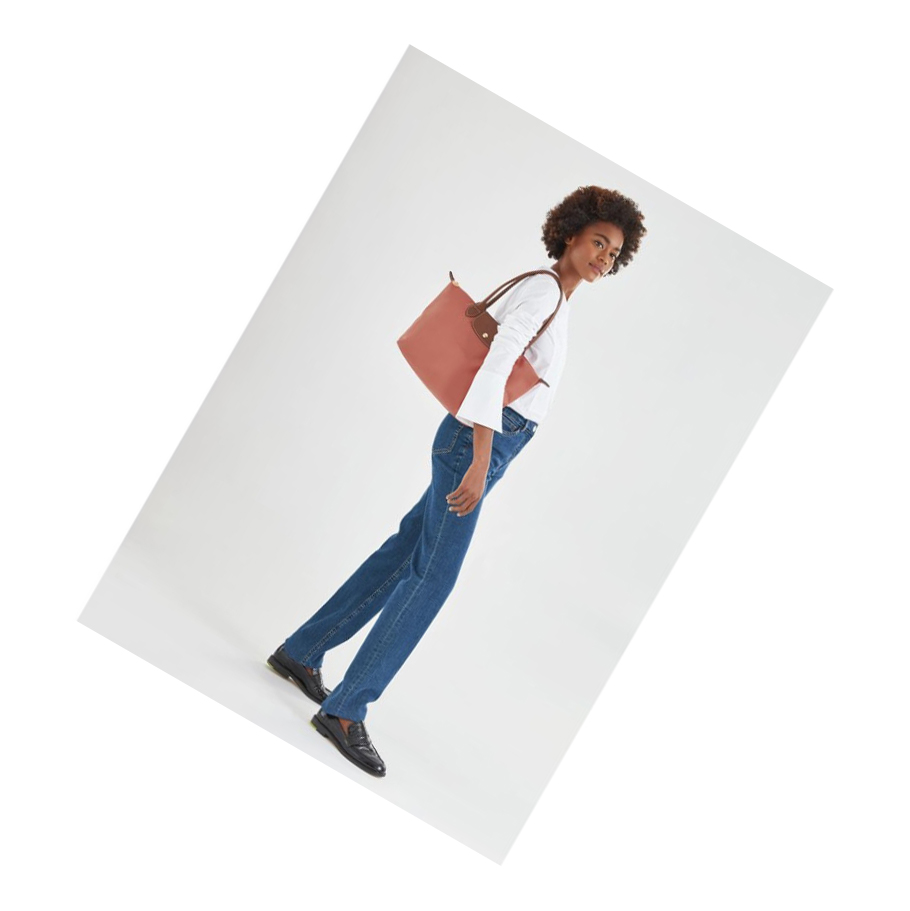 Bolsa De Hombro Longchamp Le Pliage Original S Mujer Rosas | ES-WBYI635