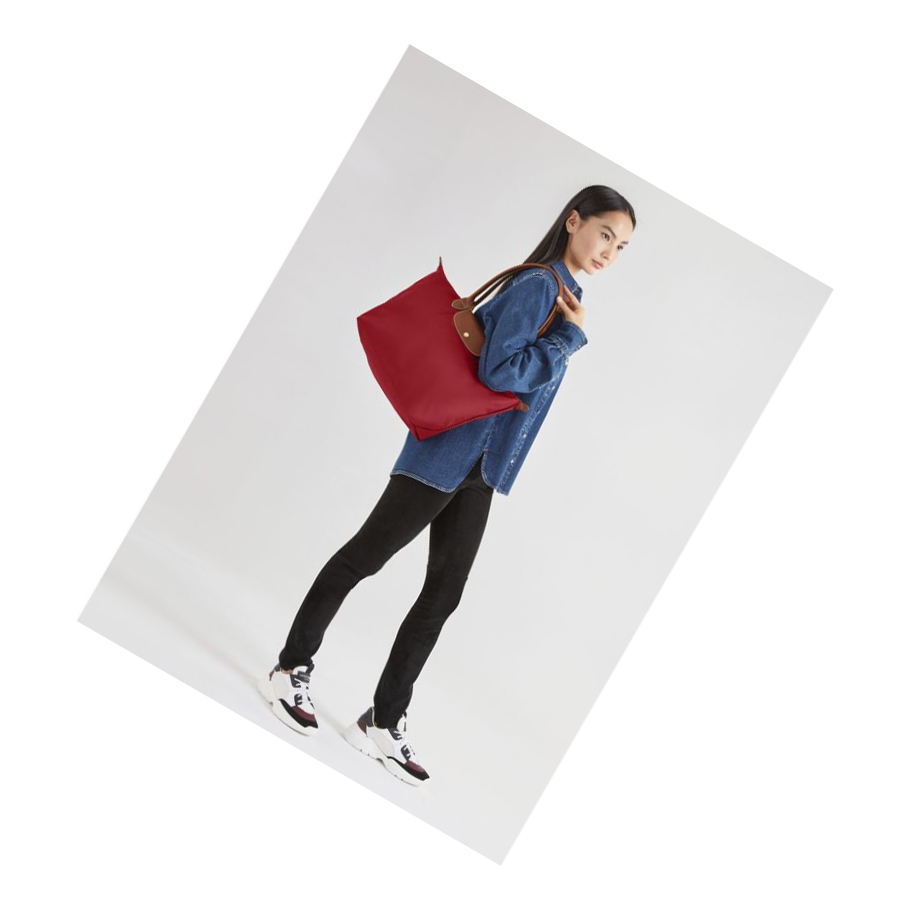 Bolsa De Hombro Longchamp Le Pliage Original L Mujer Rojas | ES-WENR124