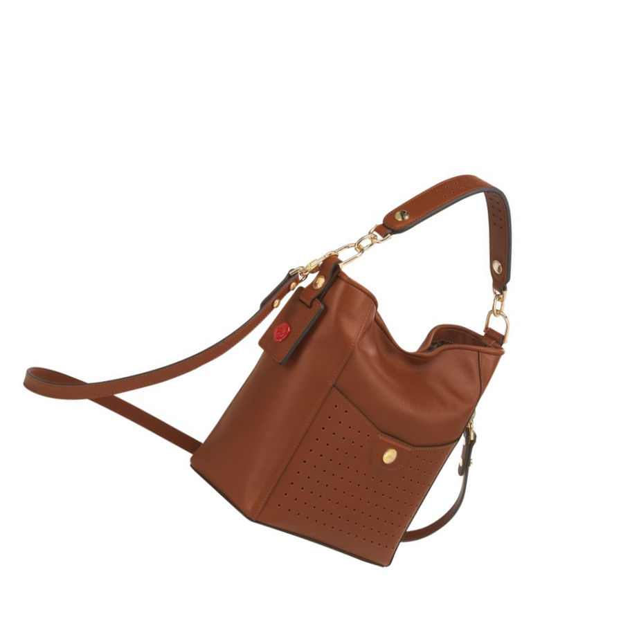 Bolsa De Hombro Longchamp Mademoiselle S Mujer Marrones | ES-HUNI920