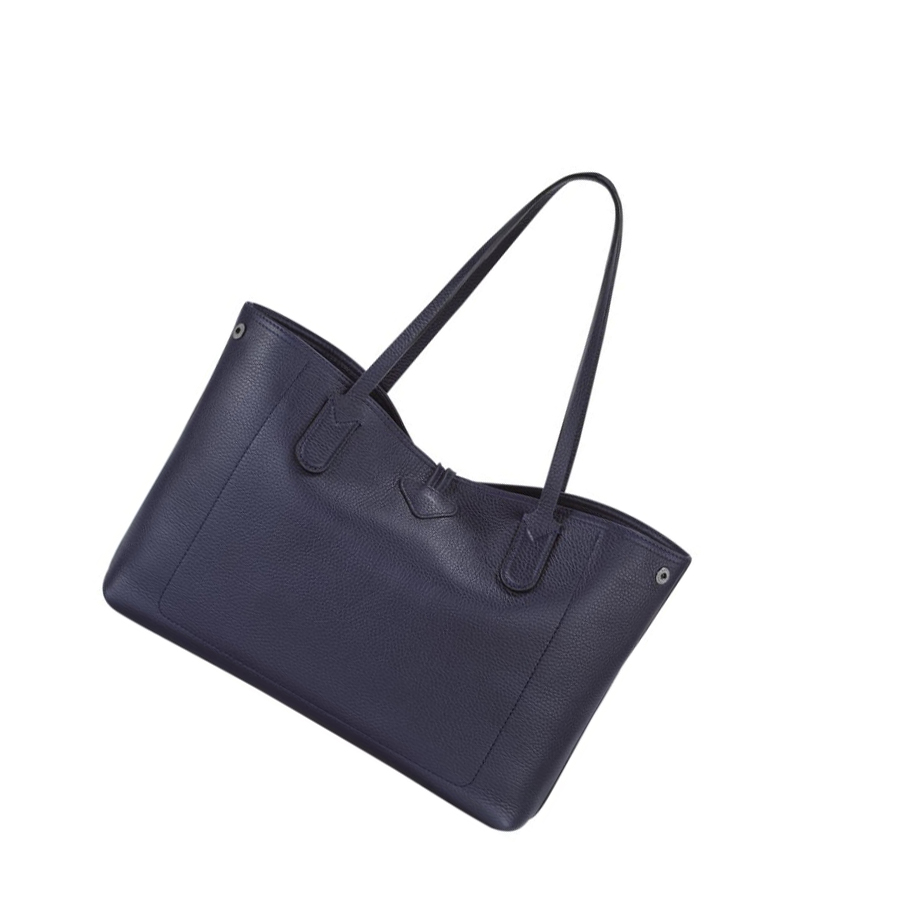 Bolsa De Hombro Longchamp Roseau Essential Mujer Azul Marino | ES-EALR128