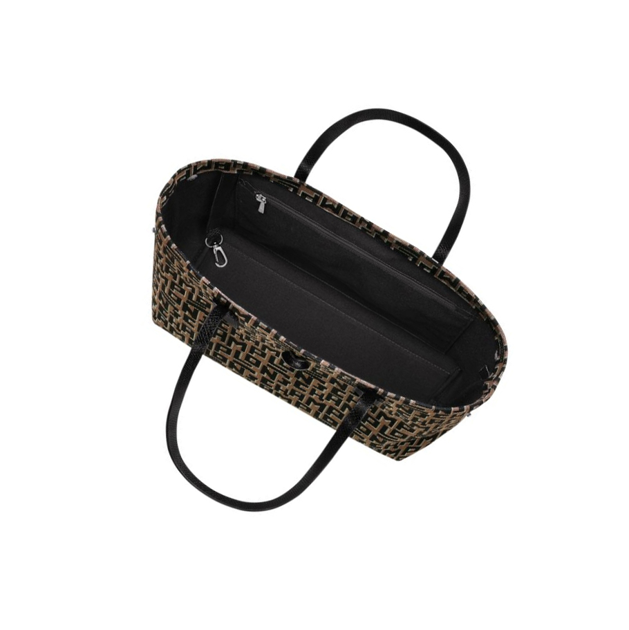 Bolsa De Hombro Longchamp Roseau Essential Lgp M Mujer Marrones Negras | ES-EQRL630