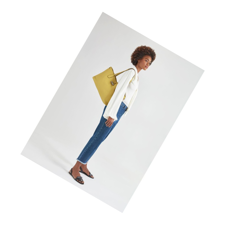 Bolsa De Hombro Longchamp Roseau Essential Mujer Amarillo | ES-OKYQ795