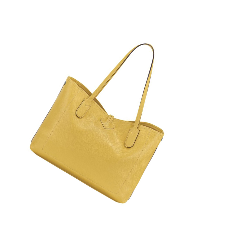 Bolsa De Hombro Longchamp Roseau Essential Mujer Amarillo | ES-OKYQ795