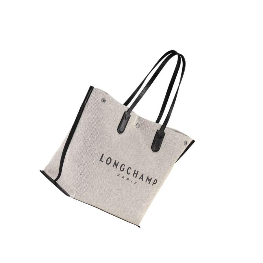 Bolsa De Hombro Longchamp Roseau L Mujer Beige | ES-BXMF489