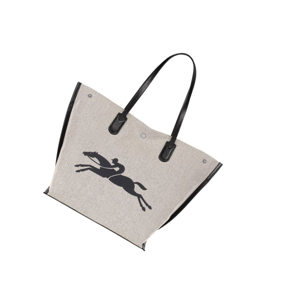 Bolsa De Hombro Longchamp Roseau L Mujer Beige | ES-BXMF489