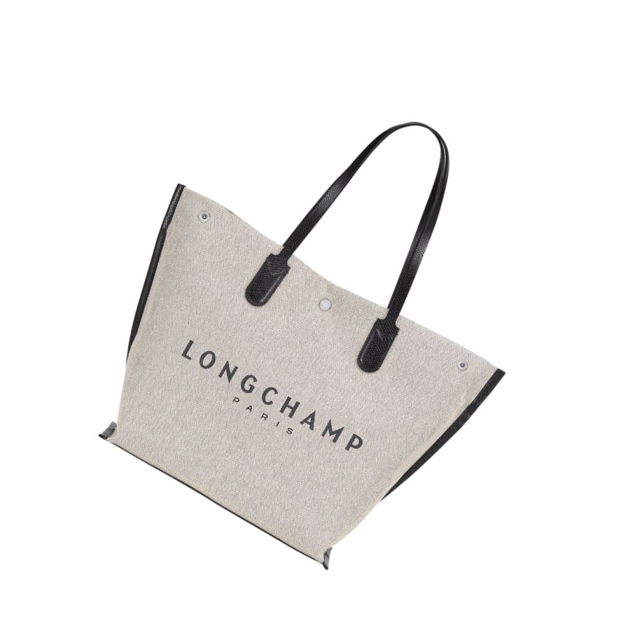 Bolsa De Hombro Longchamp Roseau L Mujer Beige | ES-BXMF489