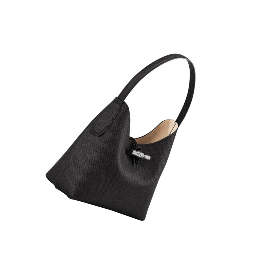 Bolsa De Hombro Longchamp Roseau M Mujer Negras | ES-EAPL947