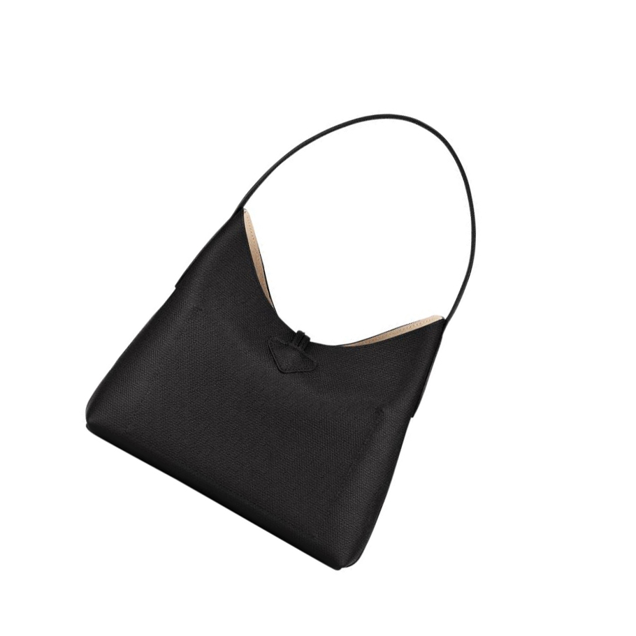 Bolsa De Hombro Longchamp Roseau M Mujer Negras | ES-EAPL947