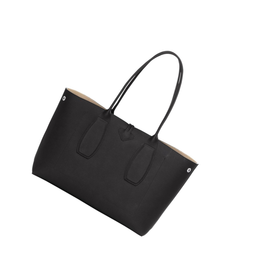 Bolsa De Hombro Longchamp Roseau Mujer Negras | ES-FPUN014