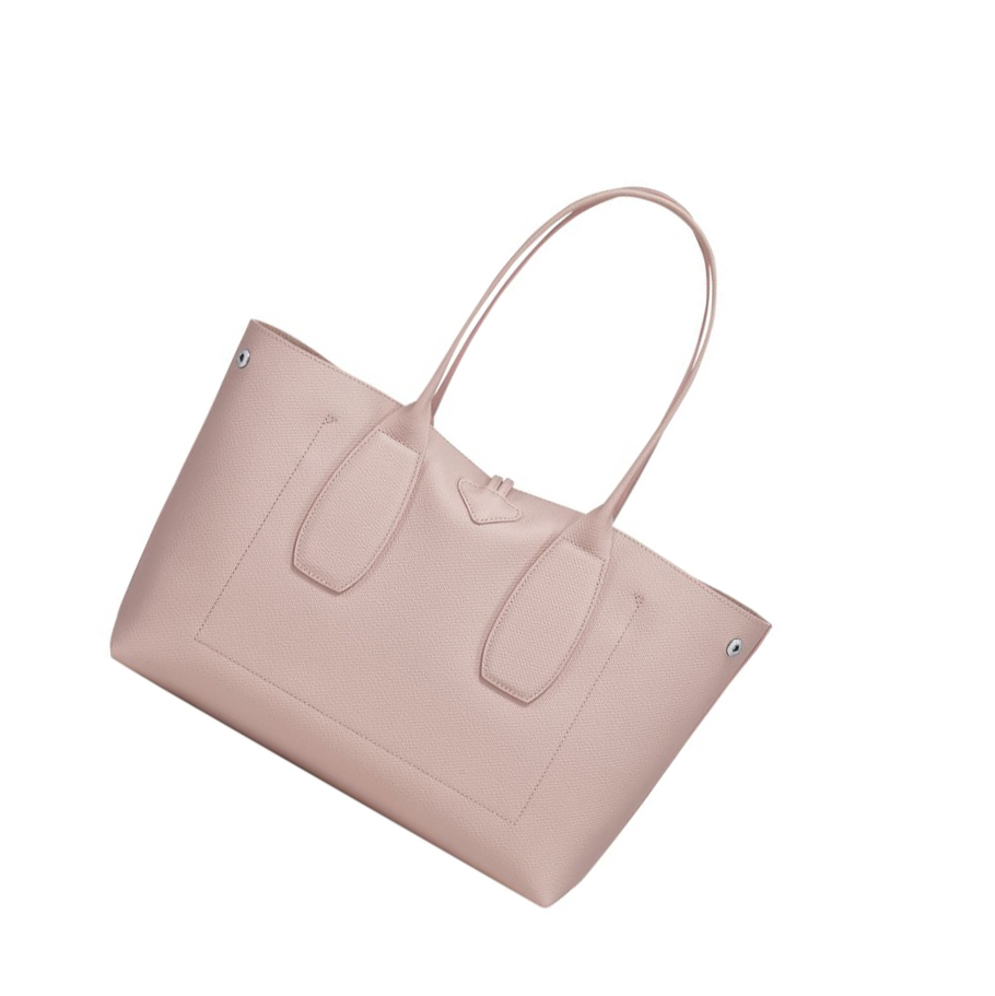 Bolsa De Hombro Longchamp Roseau Mujer Rosas Claro | ES-FIAC403