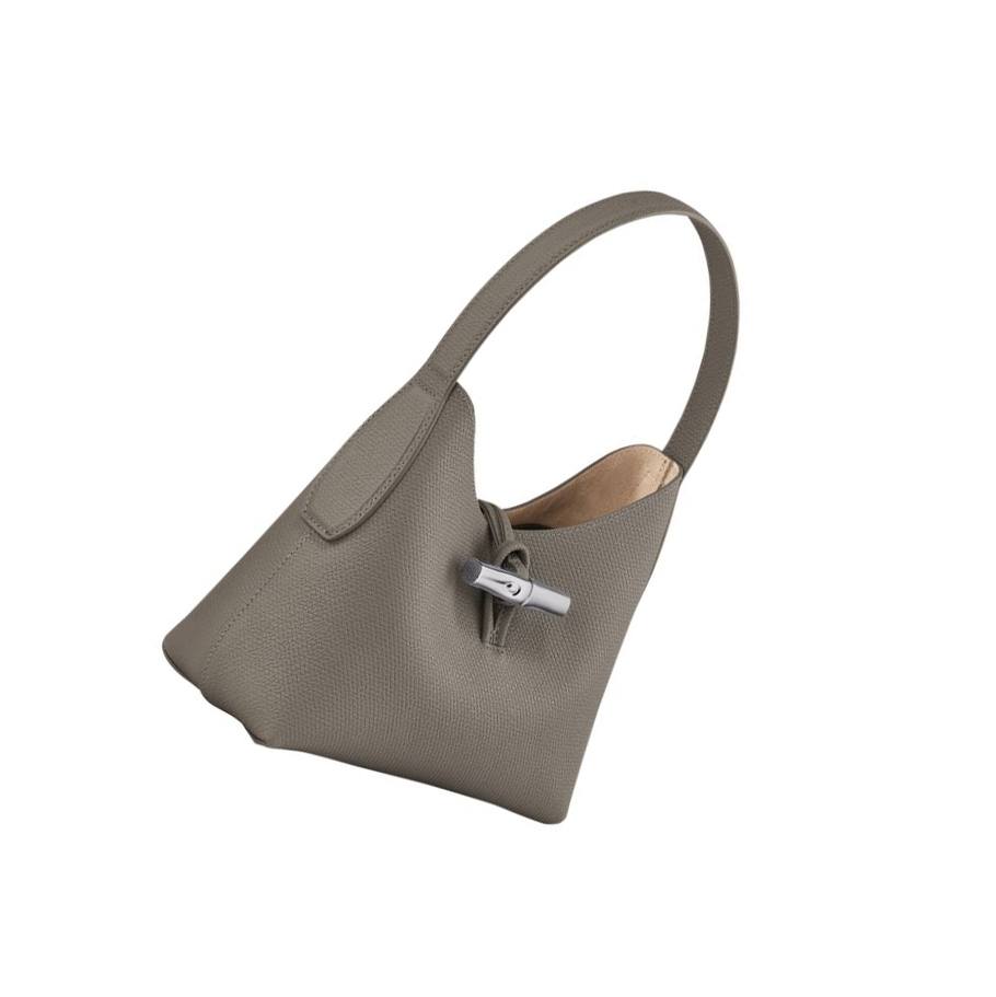 Bolsa De Hombro Longchamp Roseau XS Mujer Gris | ES-BUSE914