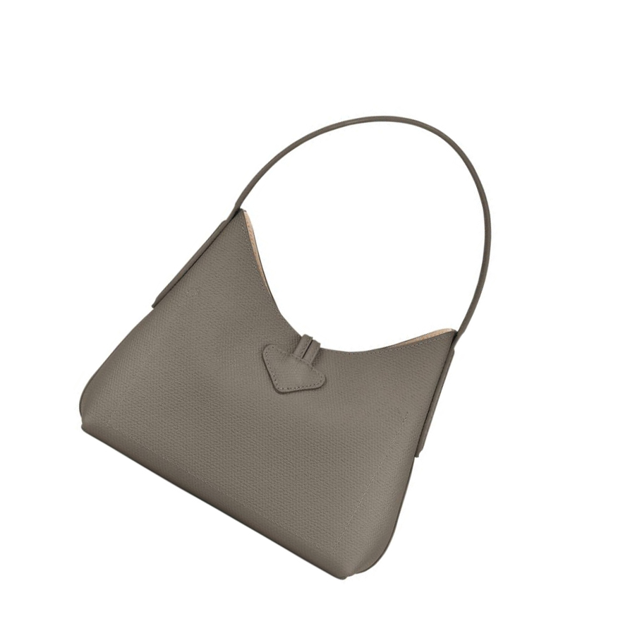 Bolsa De Hombro Longchamp Roseau XS Mujer Gris | ES-BUSE914
