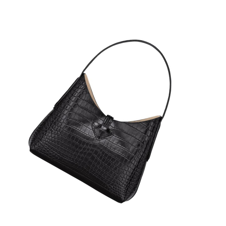Bolsa De Hombro Longchamp Roseau XS Mujer Negras | ES-DOIE790