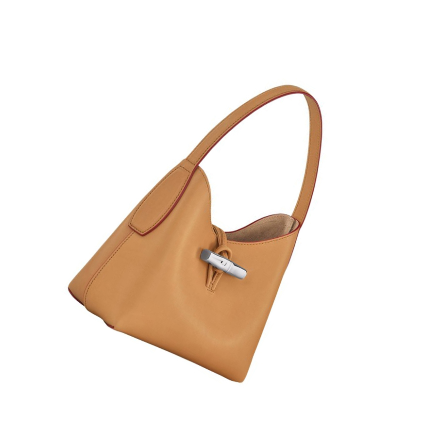 Bolsa De Hombro Longchamp Roseau XS Mujer Marrones | ES-IZHF680