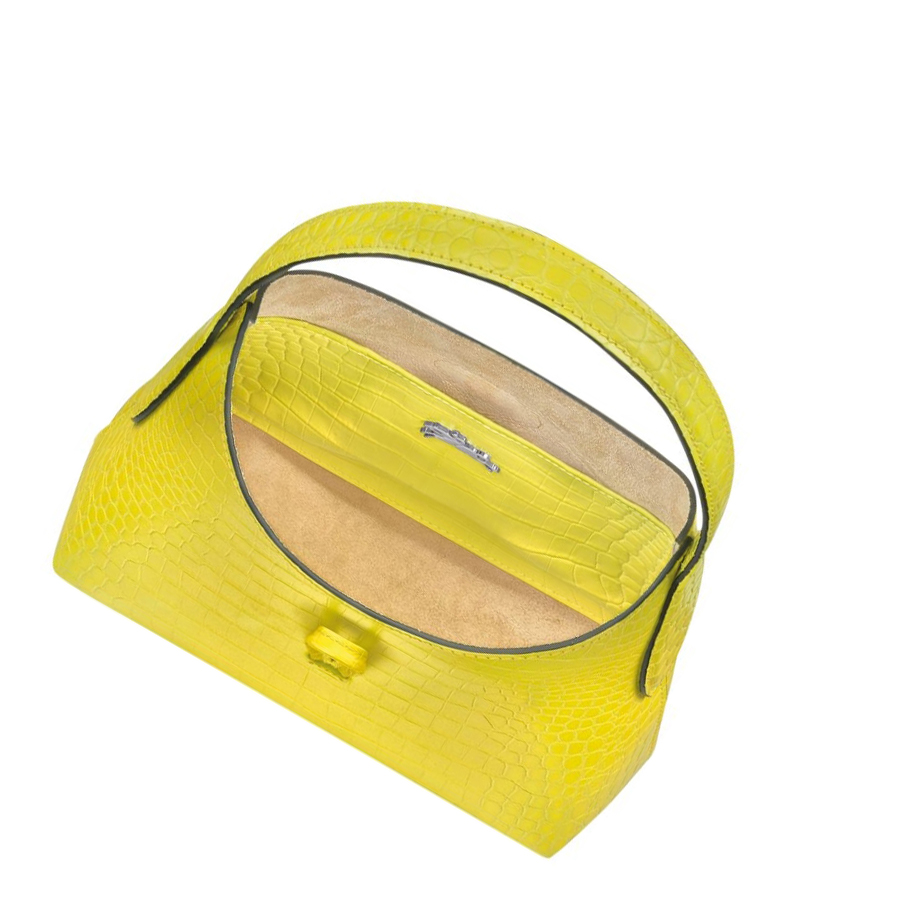 Bolsa De Hombro Longchamp Roseau XS Mujer Amarillo | ES-OLVG736