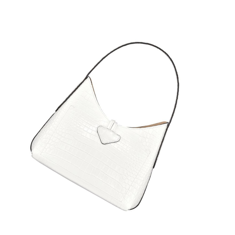 Bolsa De Hombro Longchamp Roseau XS Mujer Blancas | ES-VWRN401