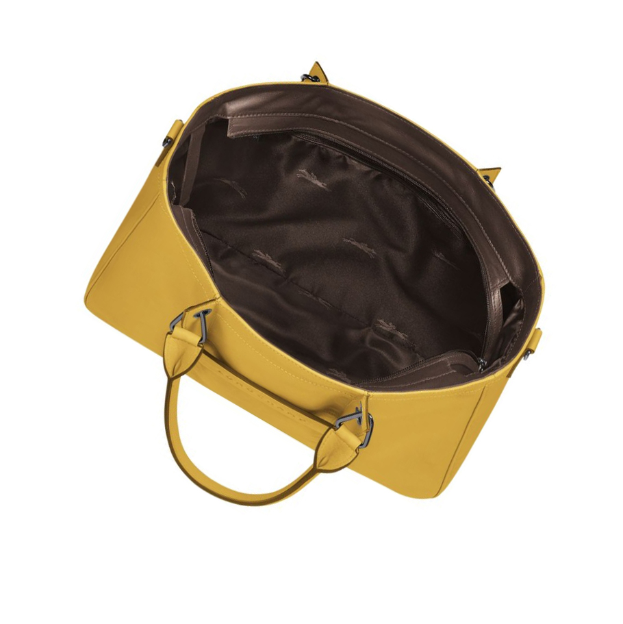 Bolsas De Mano Longchamp 3D M Mujer Amarillo | ES-FHDB016
