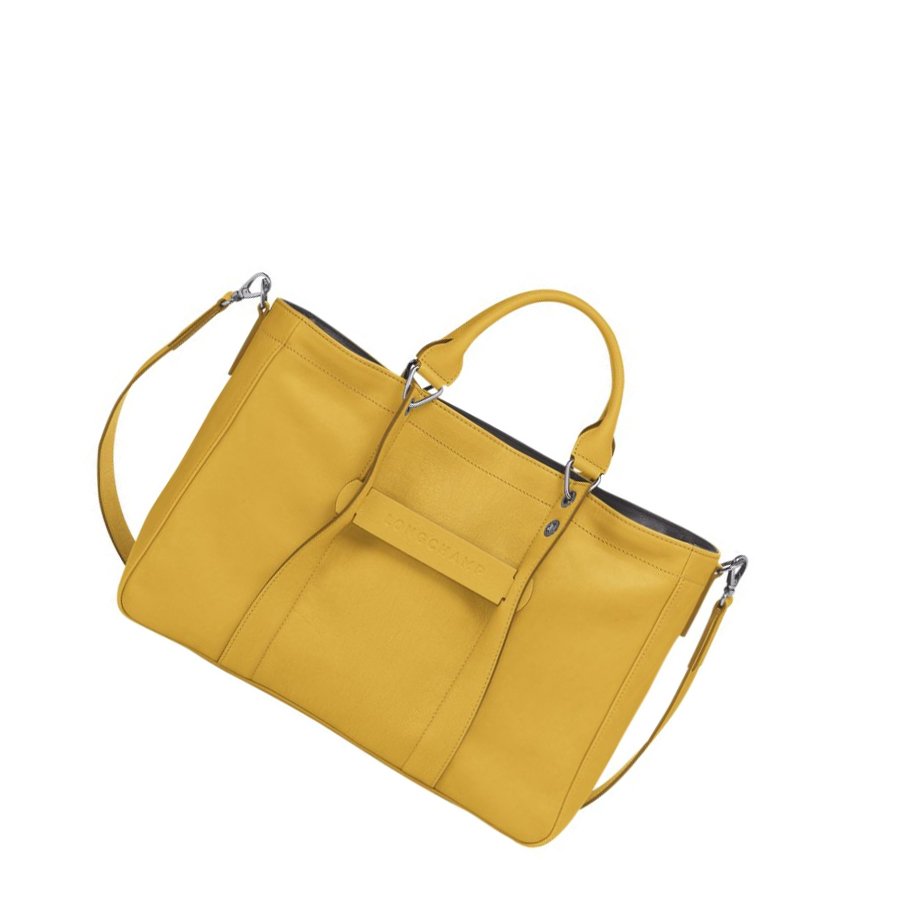 Bolsas De Mano Longchamp 3D M Mujer Amarillo | ES-FHDB016