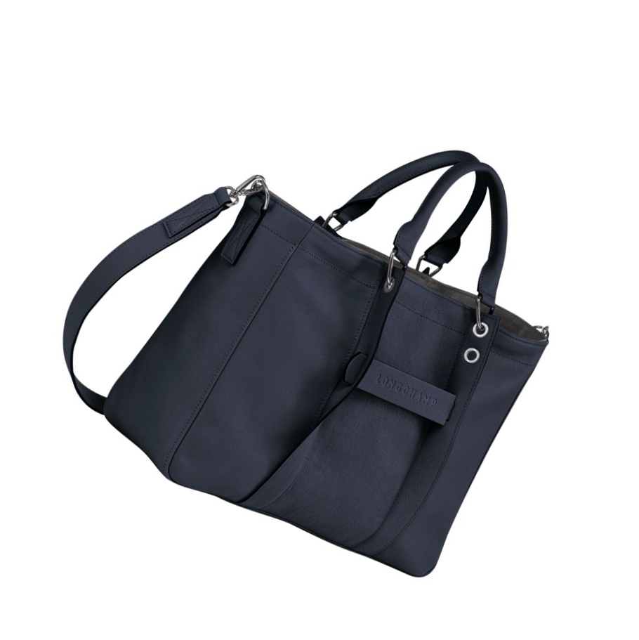Bolsas De Mano Longchamp 3D M Mujer Azules | ES-AXQT681