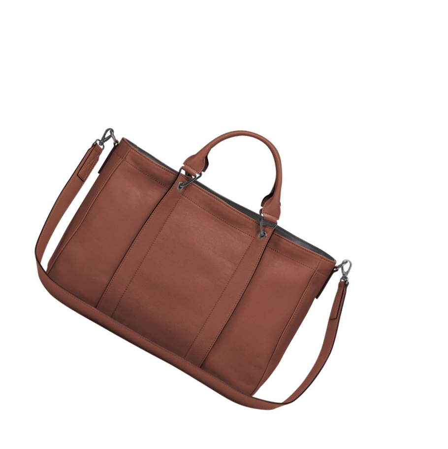 Bolsas De Mano Longchamp 3D M Mujer Marrones | ES-NULV853